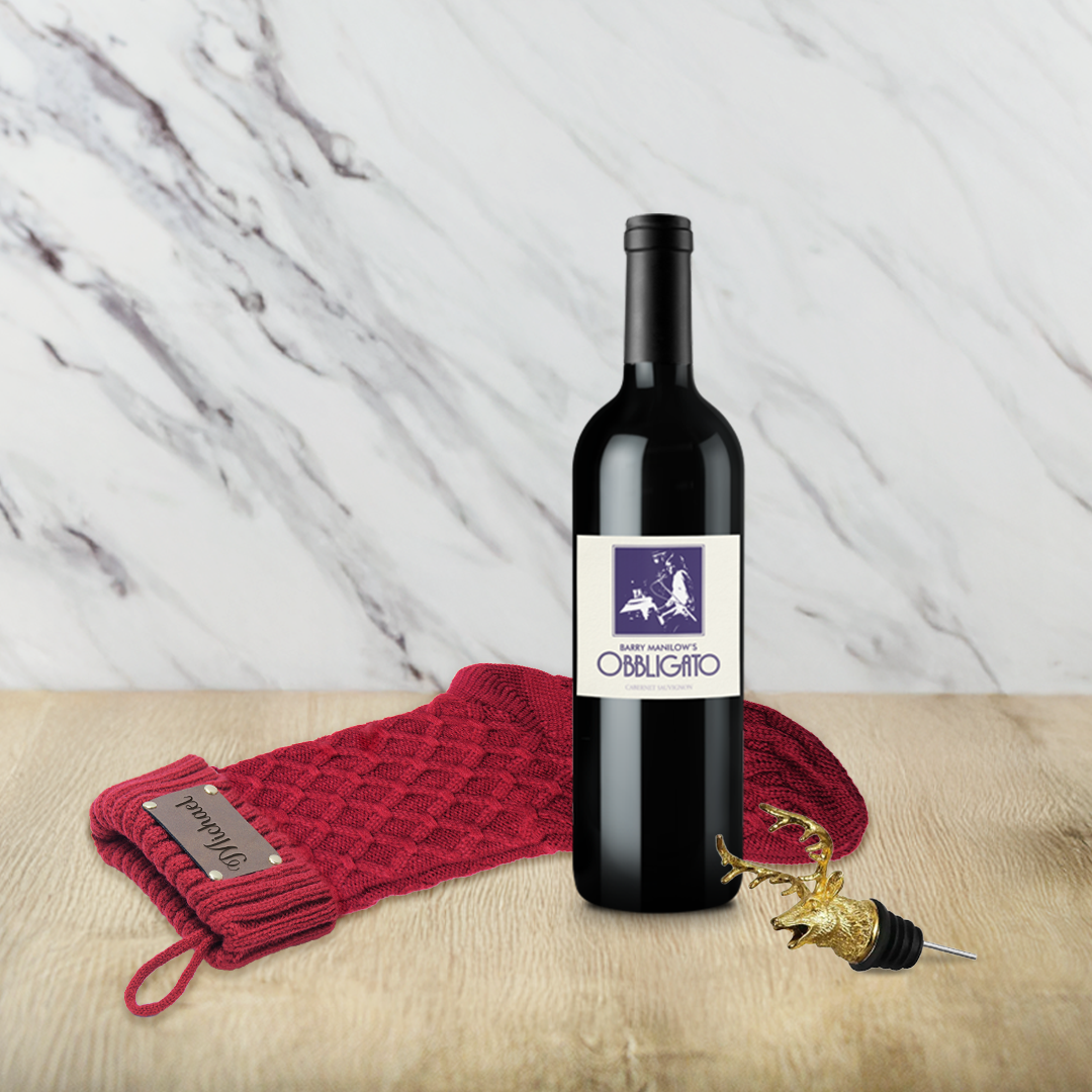Cabernet & Personalized Christmas Stocking - Barry Manilow