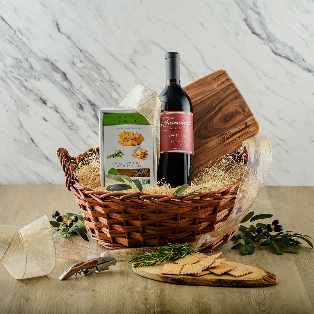 Signature Red Bon Vivant Gift Basket - Fairwinds