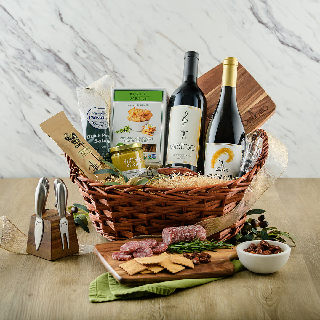 Premium Bon Vivant Gift Basket - Barry Manilow