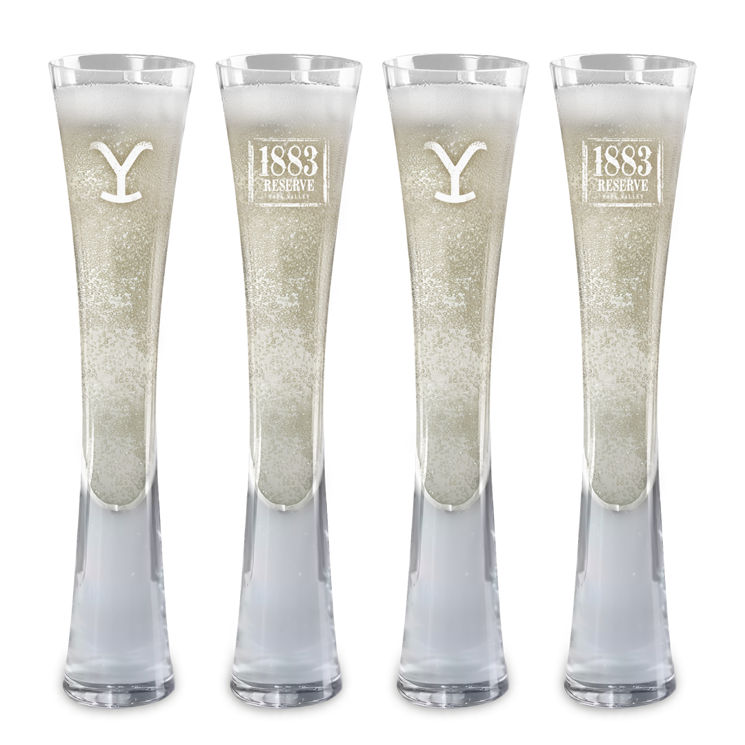 Hand Blown Artisan Crafted Champagne Flute