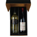 2-Bottle Black Wine Gift Box