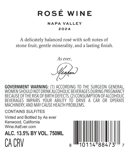 As ever 2024 Napa Valley Rosé - Bottle