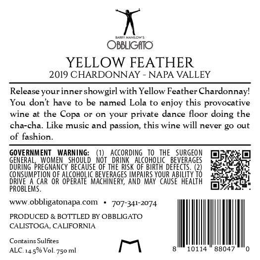 Yellow Feather - 2019 Chardonnay - Napa Valley