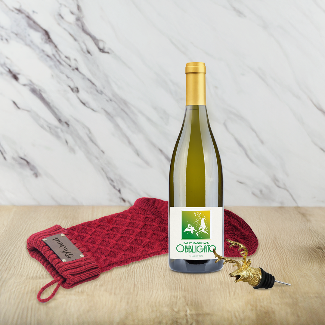 Chardonnay & Personalized Christmas Stocking - Barry Manilow