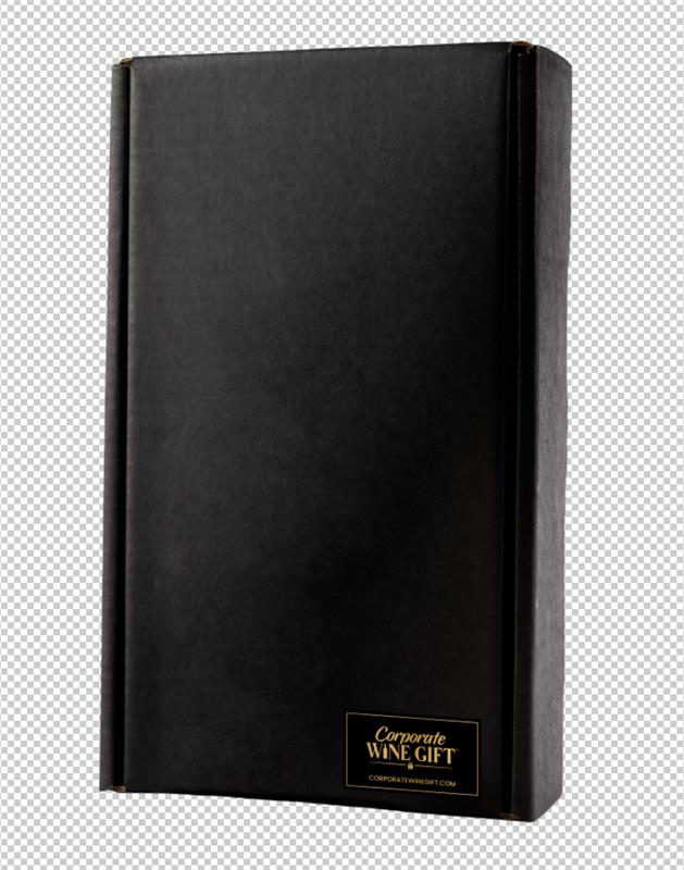 2-Bottle Black Wine Gift Box