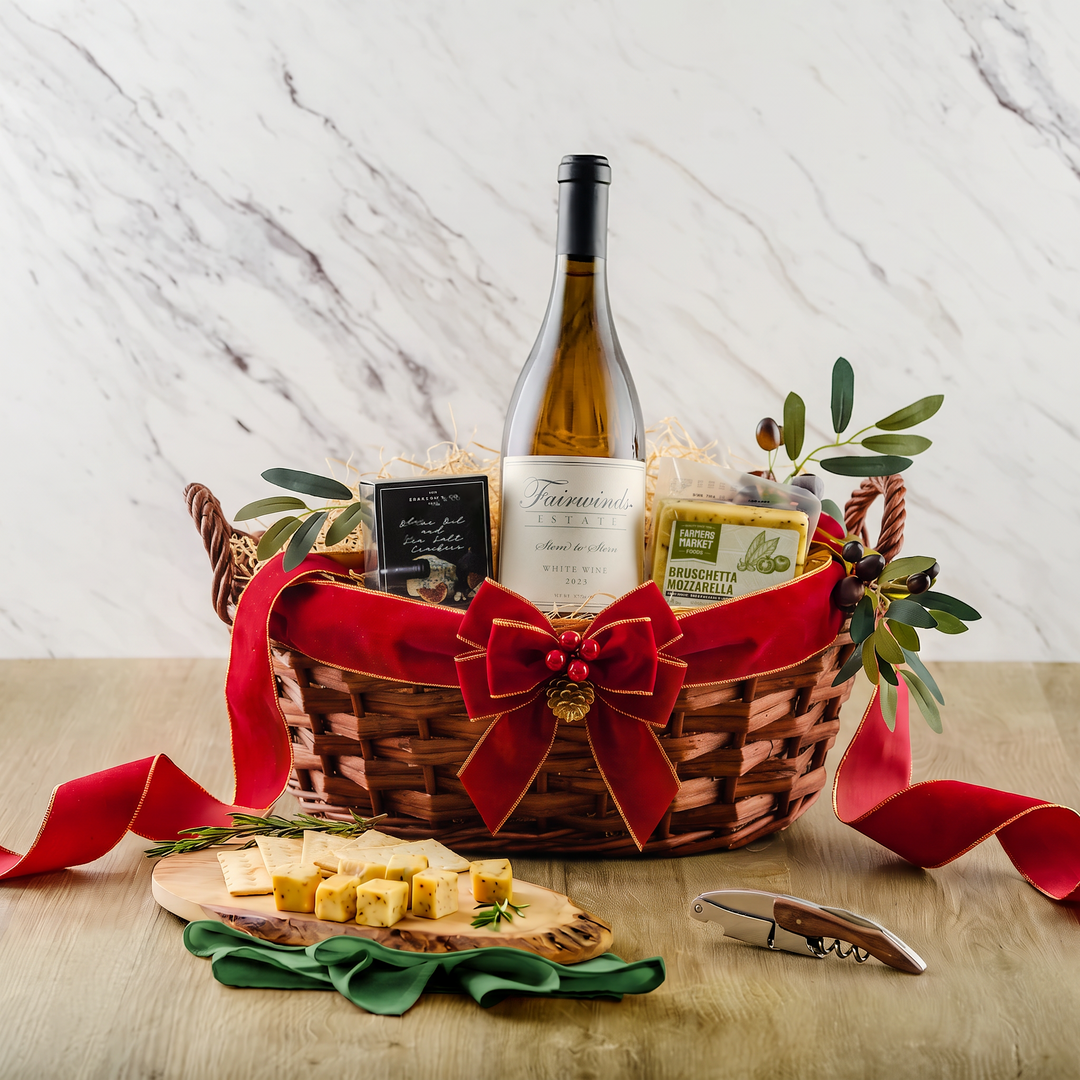 Signature White Gathering Basket