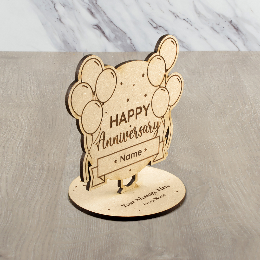 3D Wood Card - Happy Anniversary