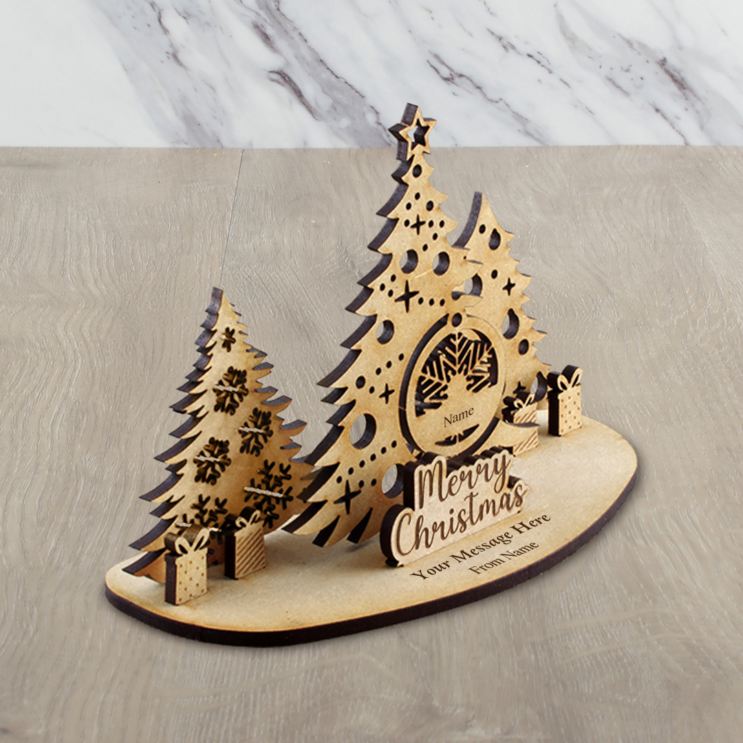 3D Wood Card - Merry Christmas