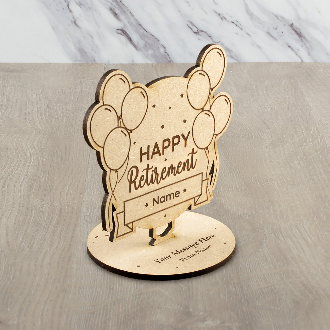 3D Wood Card - Happy Retirement