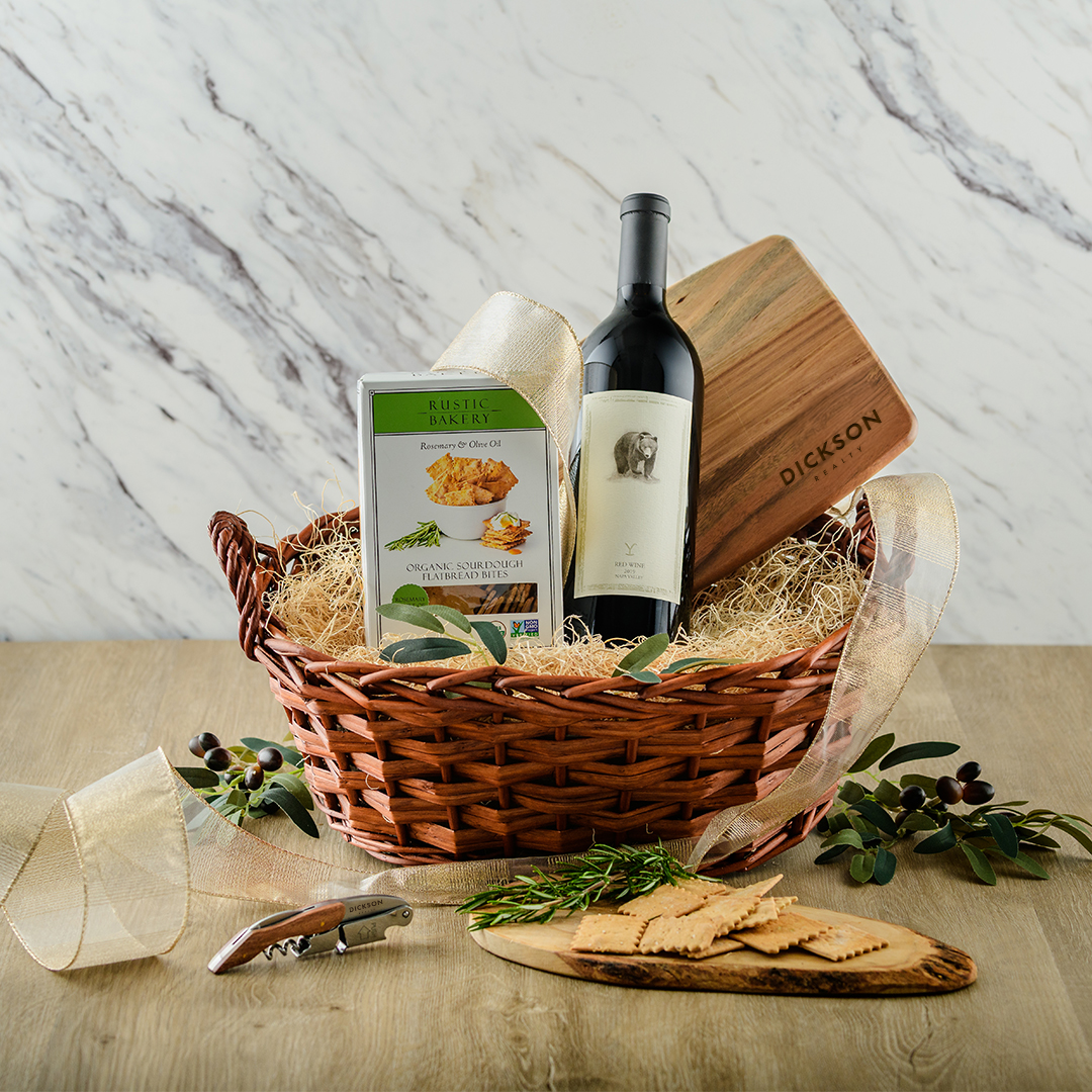 Congrats Red Gift Basket