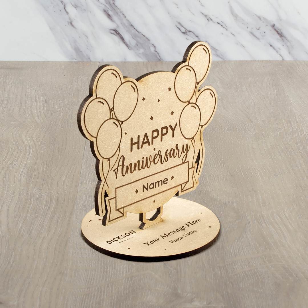 3D Wood Card - Happy Anniversary