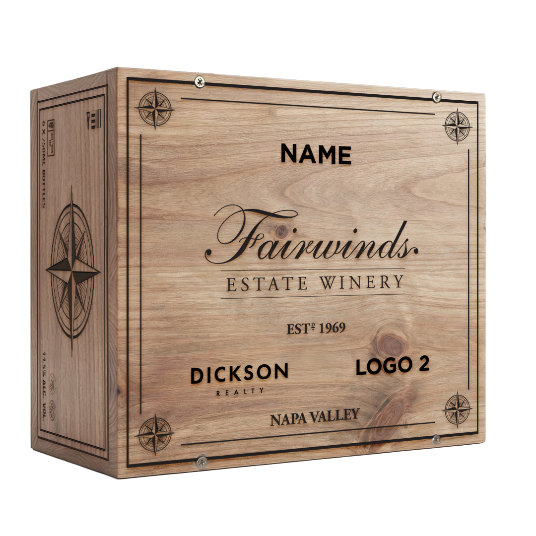 Build Your Own 6-Bottle Wood Crate Package - Fairwinds