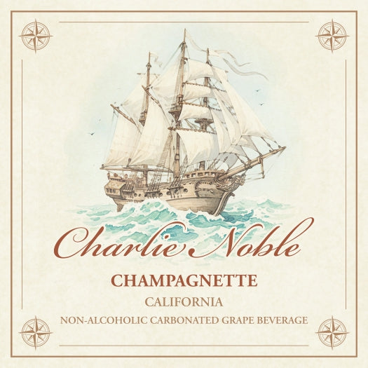 Charlie Noble - Champagnette: Non-Alcoholic Carbonated Grape Beverage - California