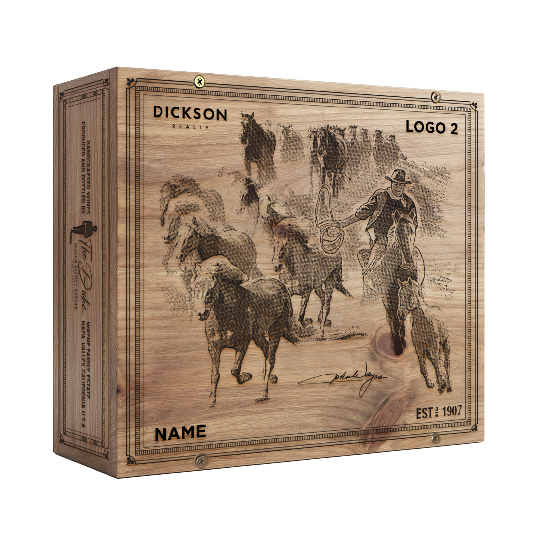 Build Your Own 3-Bottle Wood Crate Package - John Wayne