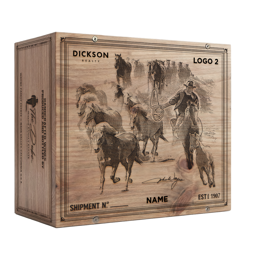 Build Your Own 6-Bottle Wood Crate Package - John Wayne