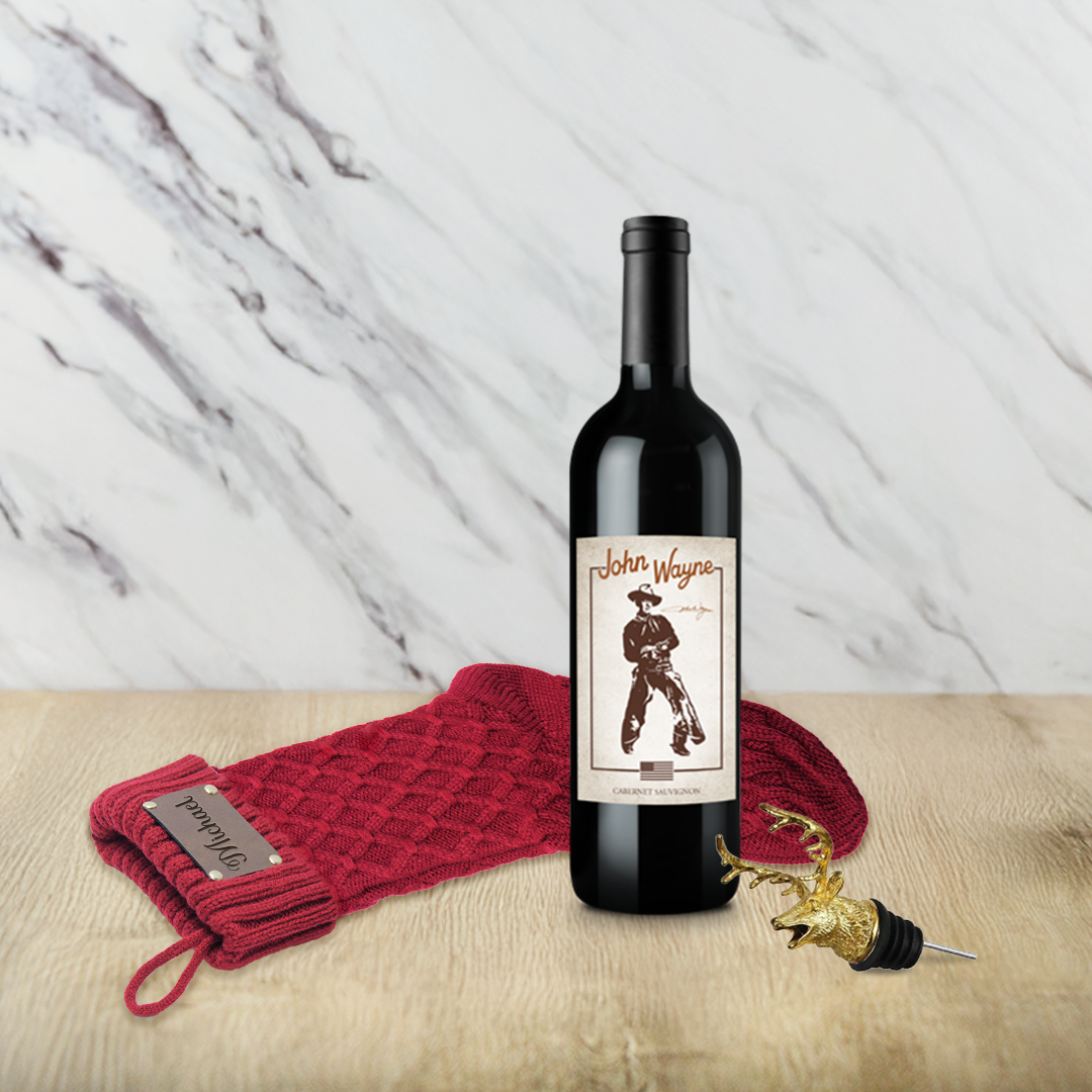 Cabernet & Personalized Christmas Stocking - John Wayne
