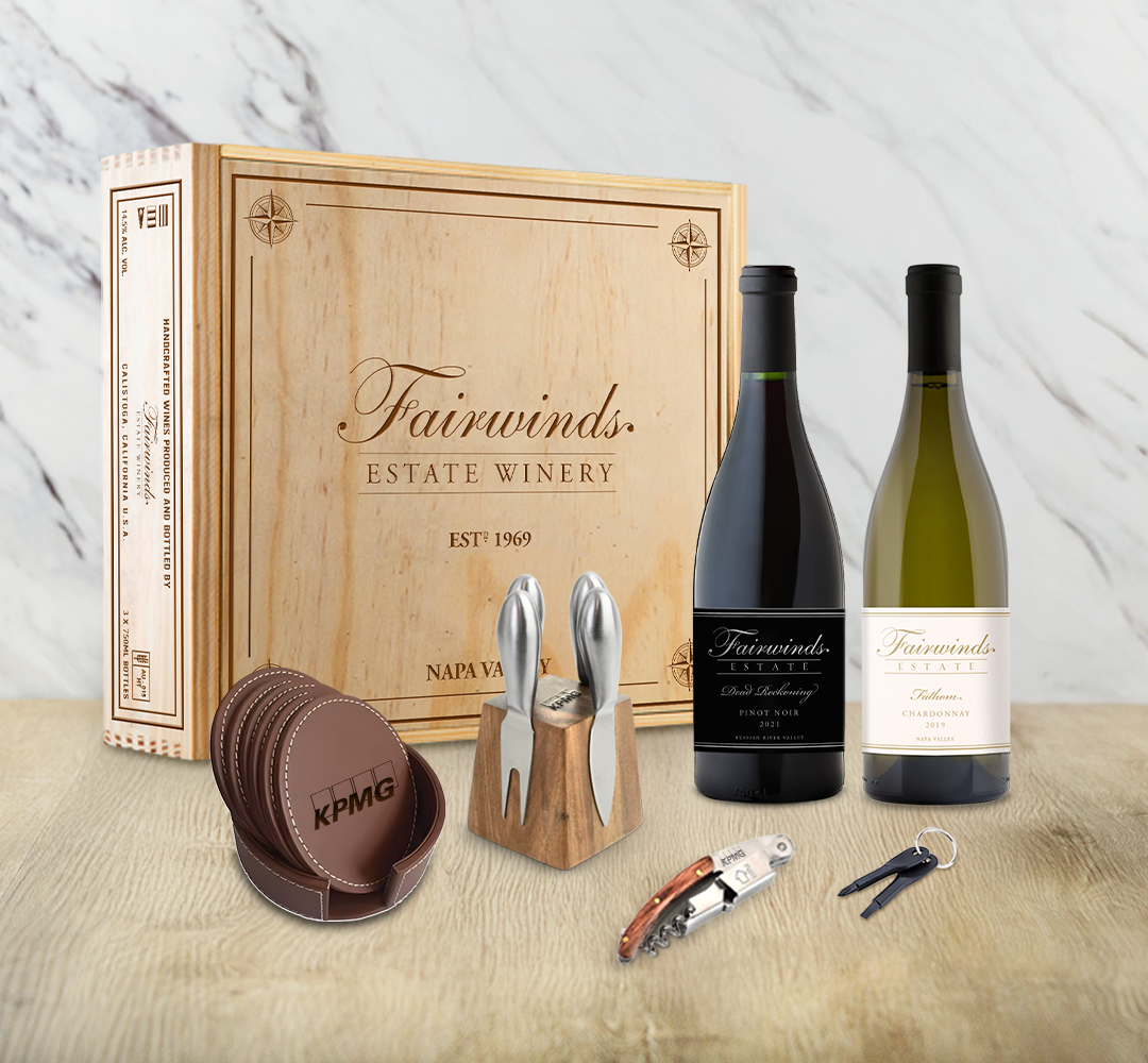 Fairwinds "Blind Eye & Fathom" Red & White Deluxe Wood Crate