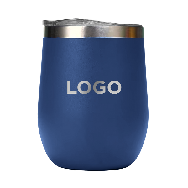 12oz Double Wall Stainless Steel Wine Tumbler with Lid - Generic