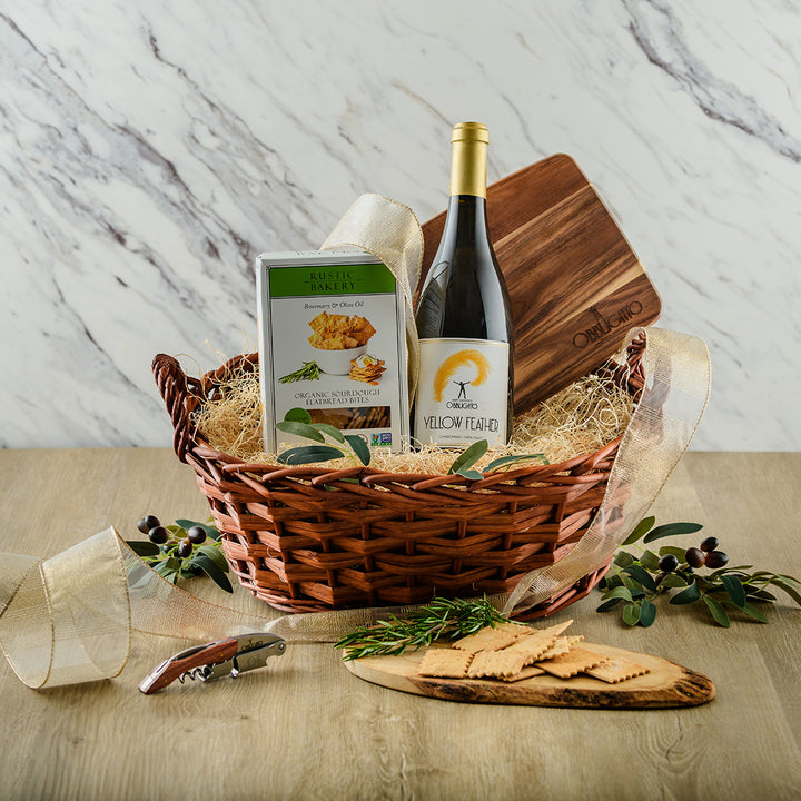 Signature White Bon Vivant Gift Basket - Barry Manilow