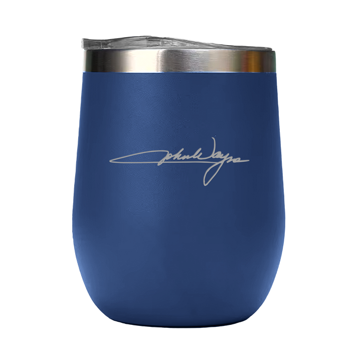 12oz Double Wall Stainless Steel Wine Tumbler with Lid