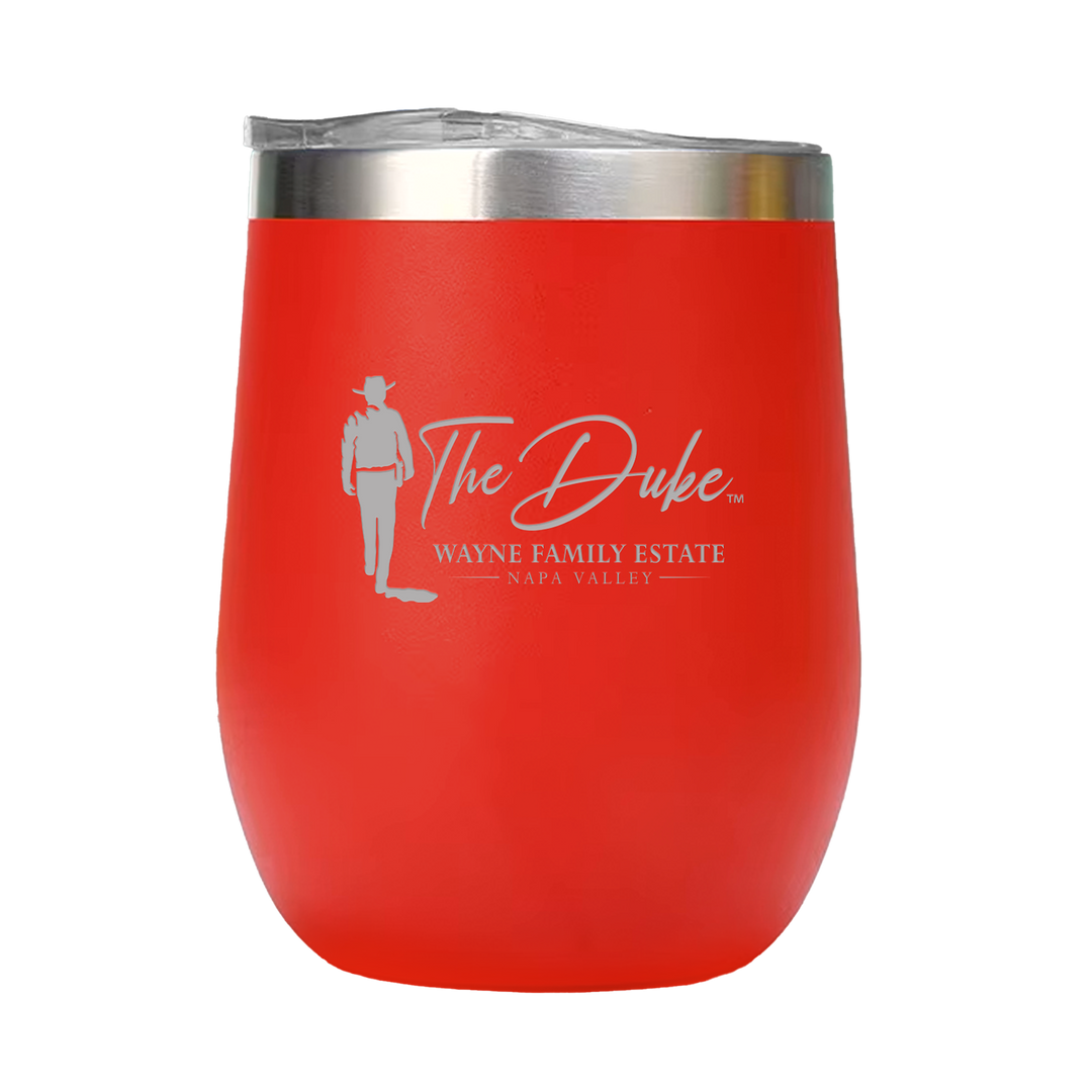 12oz Double Wall Stainless Steel Wine Tumbler with Lid