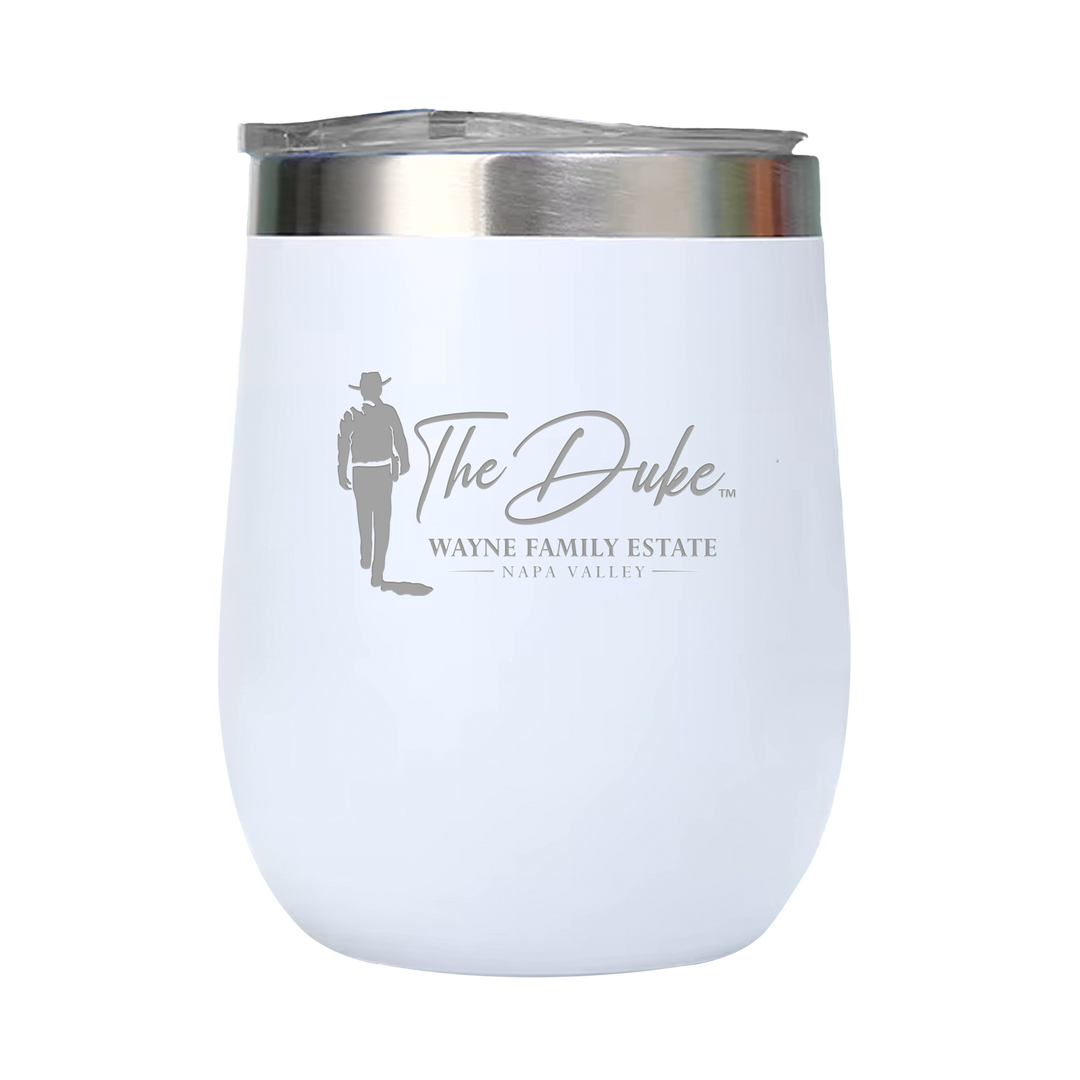 12oz Double Wall Stainless Steel Wine Tumbler with Lid