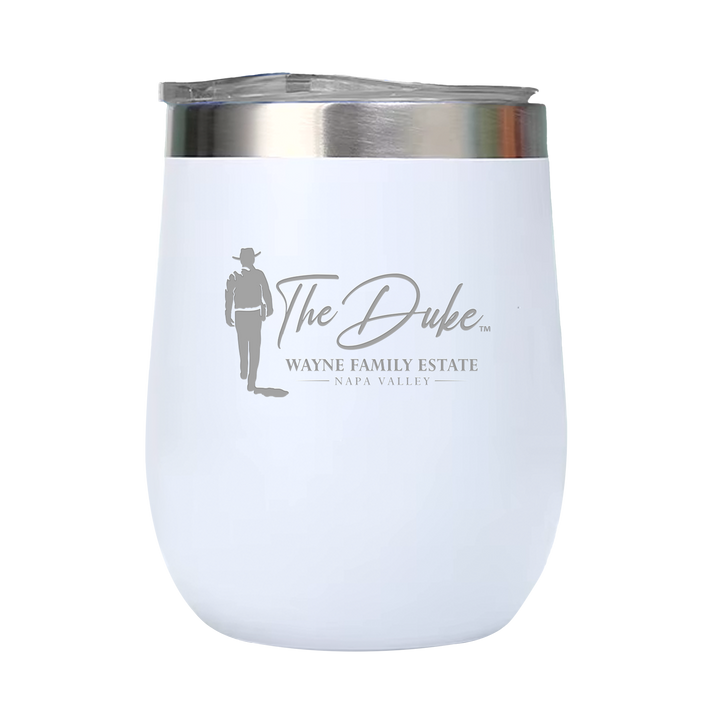 12oz Double Wall Stainless Steel Wine Tumbler with Lid
