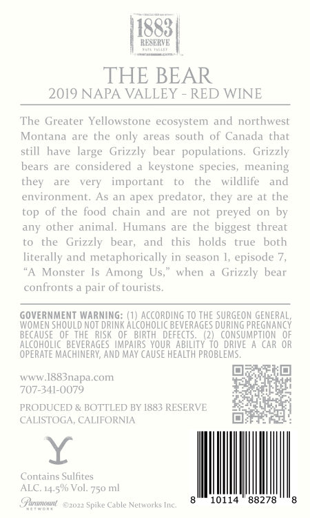 The Bear - 2019 Red Wine - Napa Valley