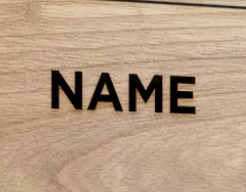 Wood-Burned Logo & Name